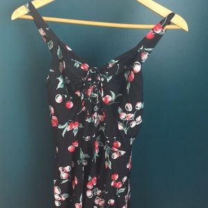Super cute rockabilly cherry swing dress!